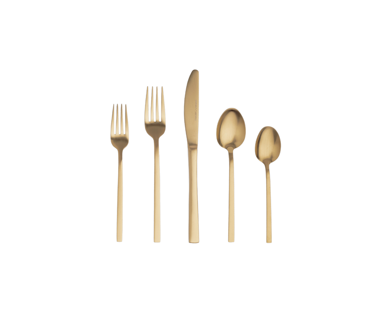 Lissome Gold Flatware Set - 5 Piece