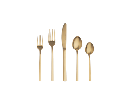 Lissome Gold Flatware Set - 5 Piece