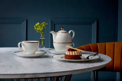 Tea-For-One Set - Burnished Gold