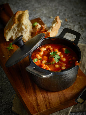 Cast Iron Mini Casserole Dish w/ Lid 16 oz