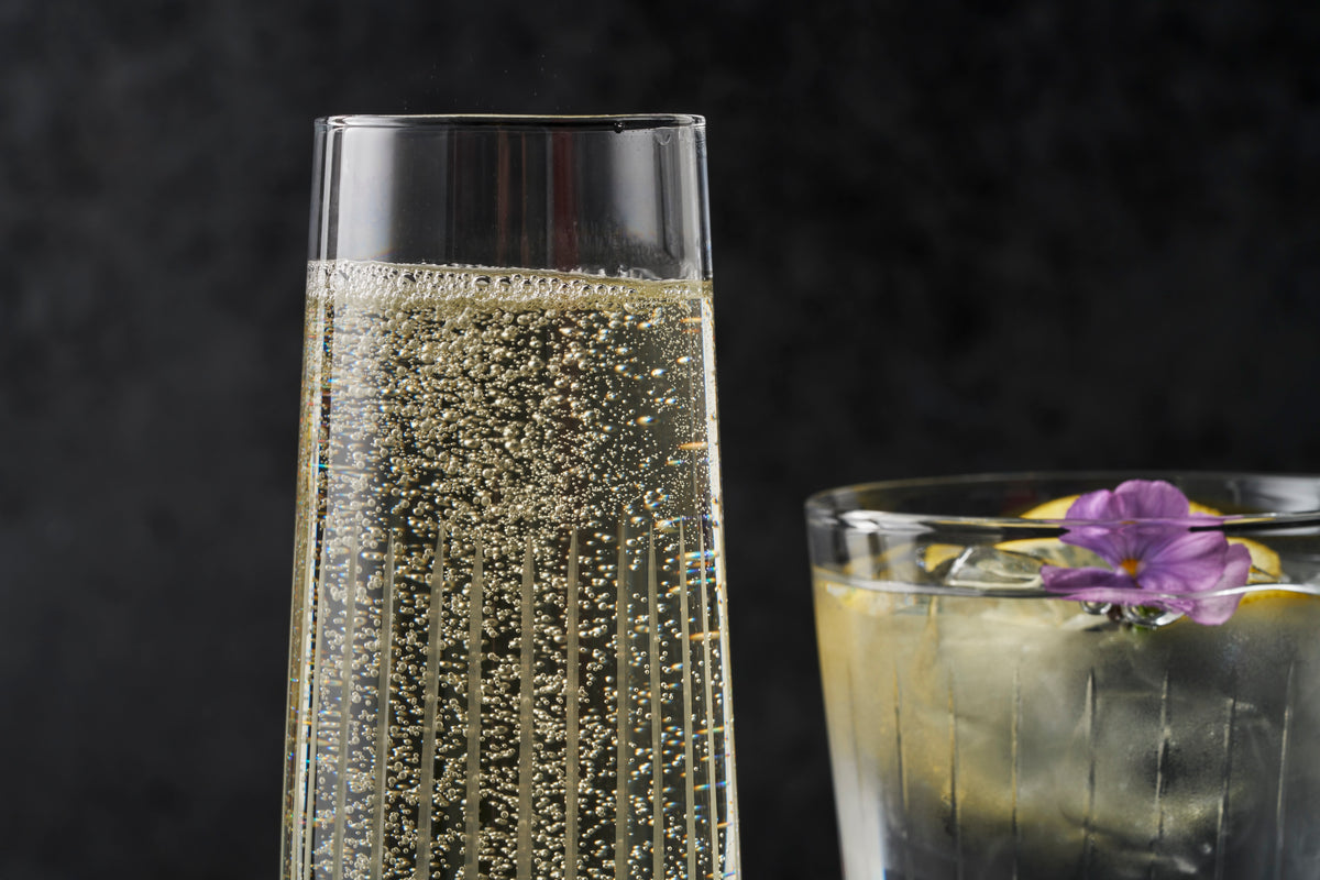 Stemless Champagne (10 oz) Raffles Lines