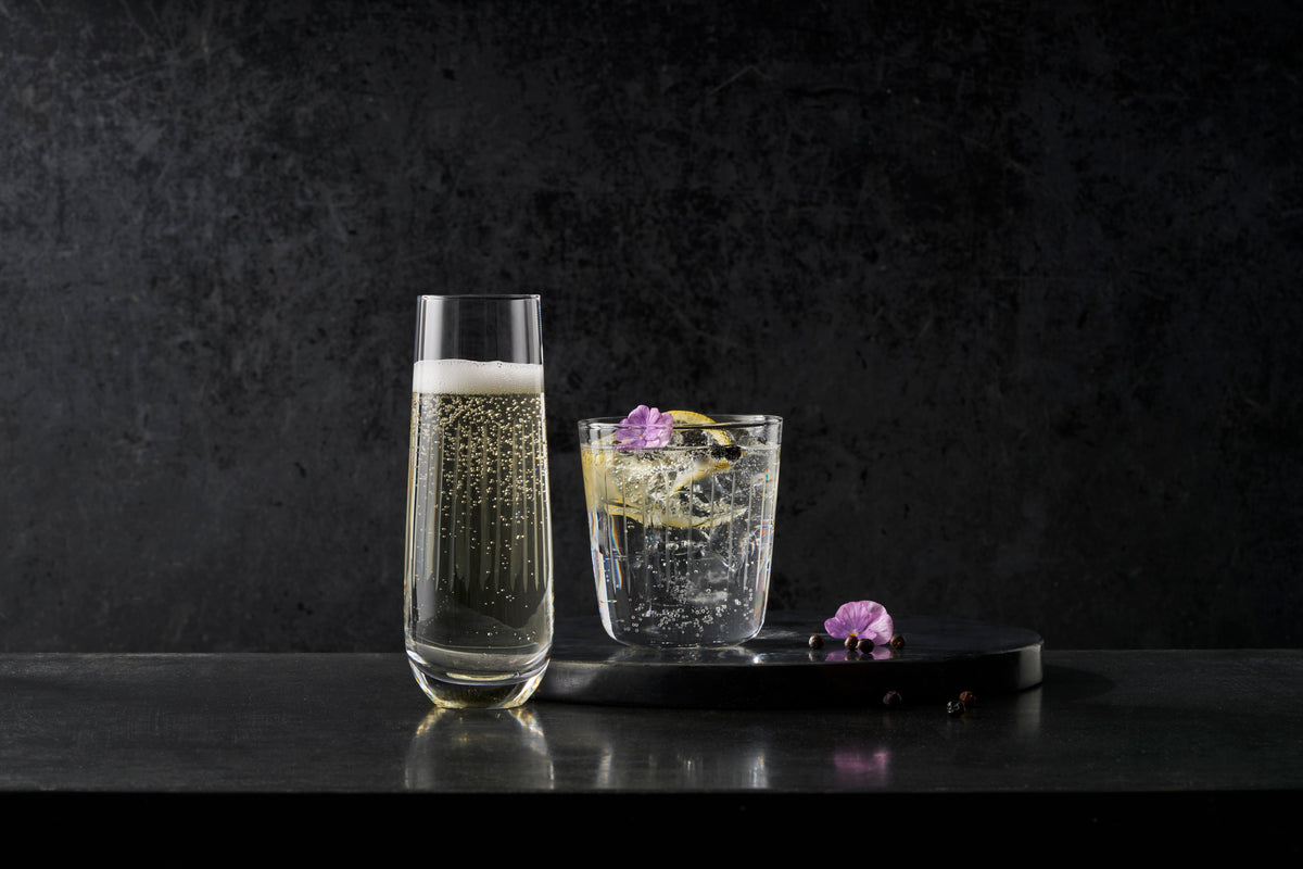 Stemless Champagne (10 oz) Raffles Lines