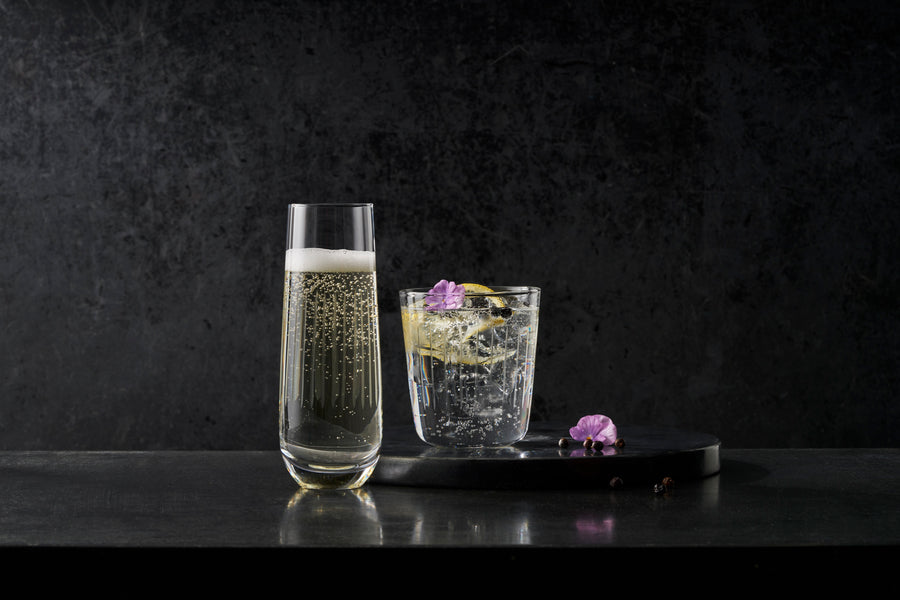 Stemless Champagne (10 oz) Raffles Lines