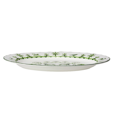 Oval Rimmed Platter 14.5