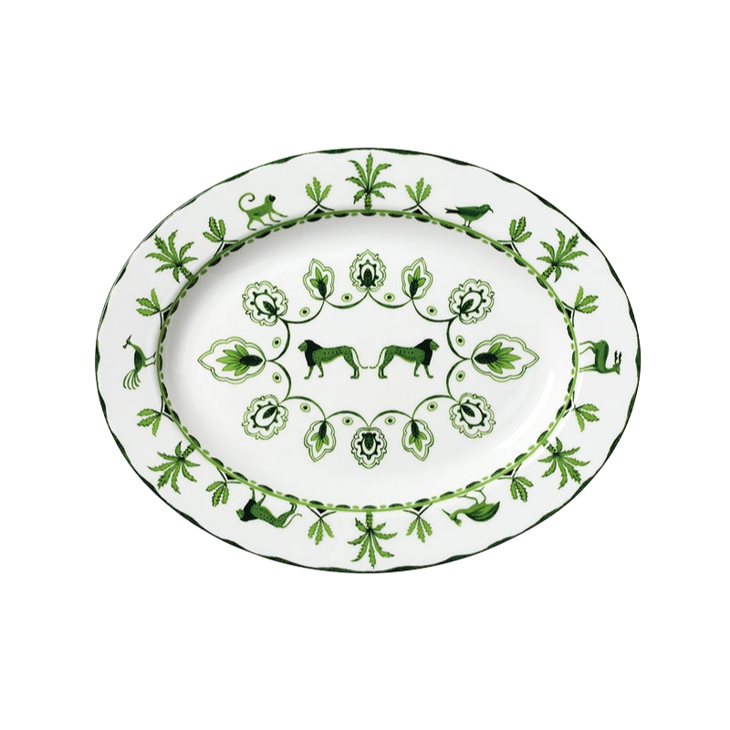 Oval Rimmed Platter 14.5"