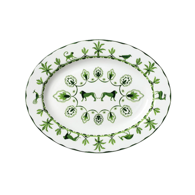 Oval Rimmed Platter 14.5