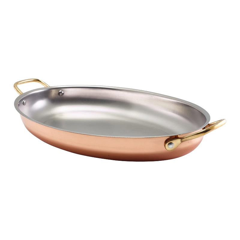 Oval Dish 15.75" x 9" Vintage Copper