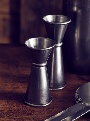 Vintage Stainless Steel Jigger 0.5 & 1.5 oz