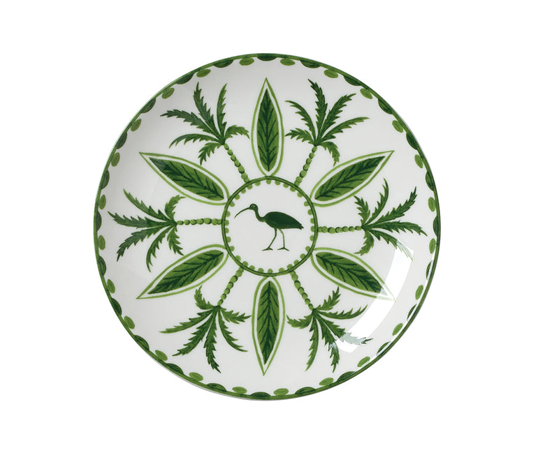 6.5" Coupe Plate Sultans Garden Green