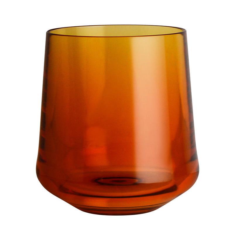 Aspen Summit 12 oz. Amber Polycrystalline Cocktail / Wine
