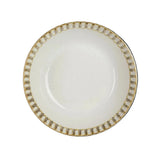 White plate with gold rim on a transparent background