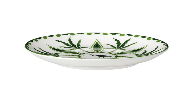 6.5" Coupe Plate Sultans Garden Green
