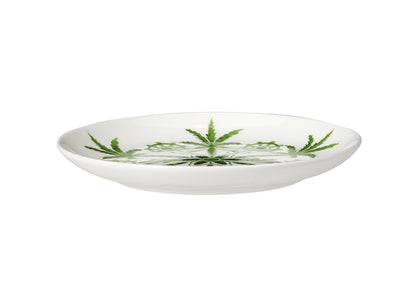 4.57" Coupe Butter Dish Sultans Garden Green