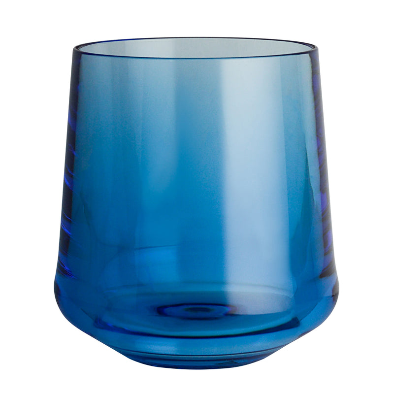 Aspen Summit 12 oz. Amber Polycrystalline Cocktail / Wine Blue
