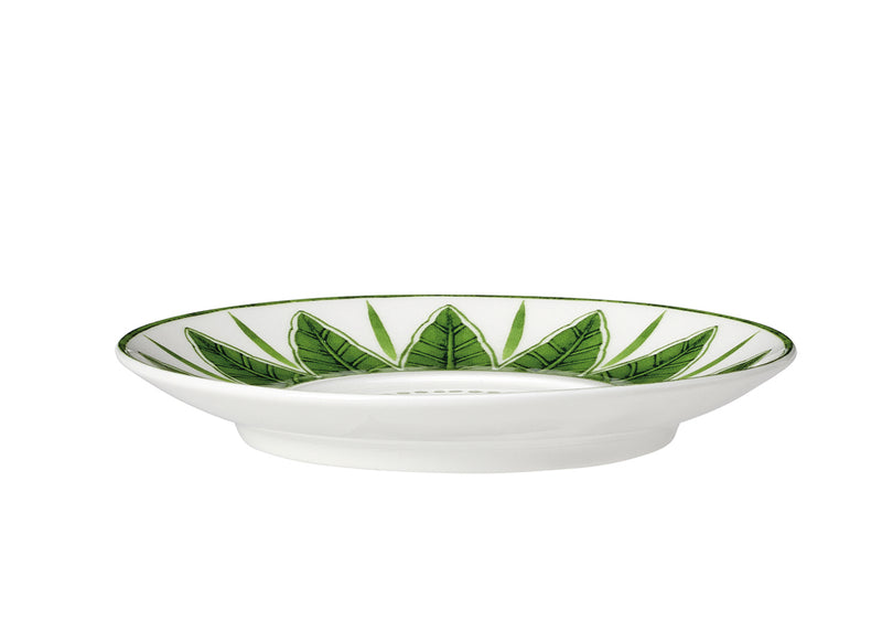 4.75" Espresso Saucer Sultans Garden Green