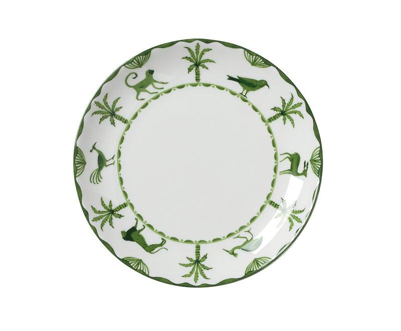 6.5" Coupe Plate Sultans Garden Green