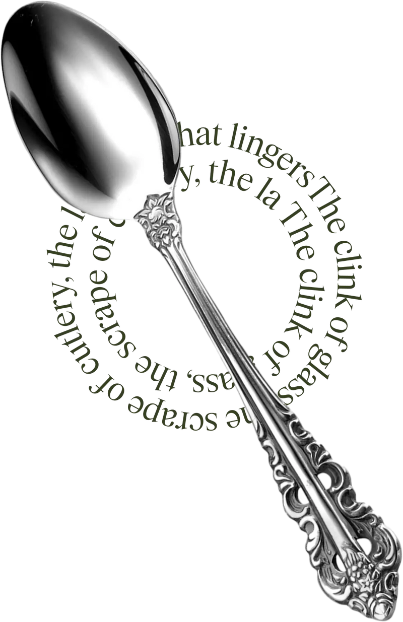 Classic Baroque  Oval Bowl Dessert / Pasta Spoon