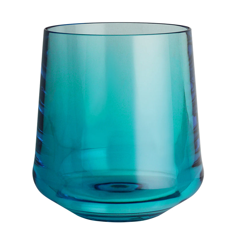 Aspen Summit 12 oz. Teal Polycrystalline Cocktail / Wine Blue