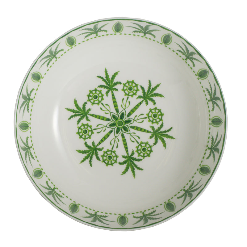 9.25" Bowl Sultans Garden Green