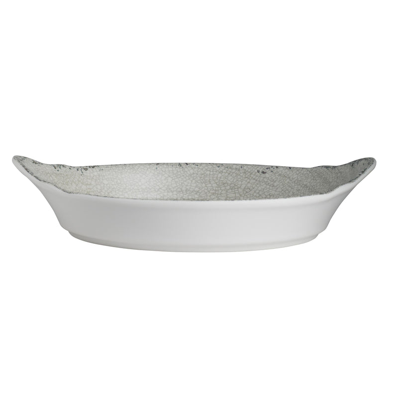 Pompeii Stone Oval Eared Dish